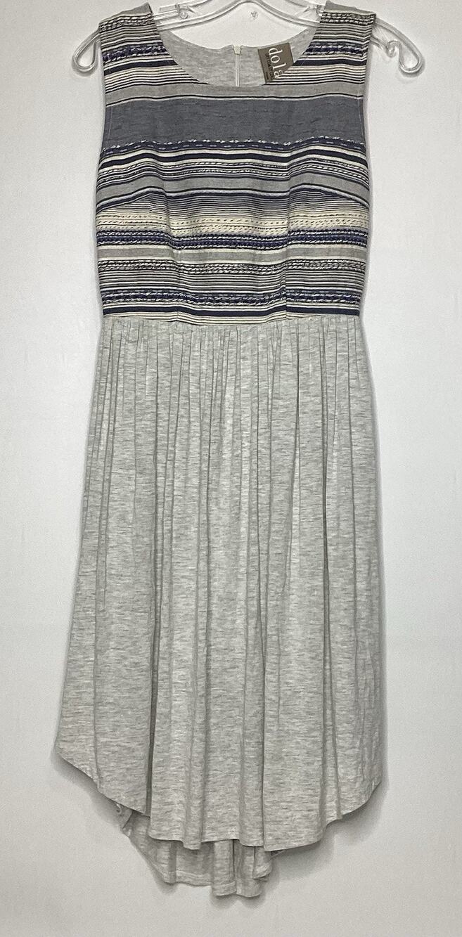 Dolan Left Coast Dress Size S Gray & Blue Stripe Boho Coastal Western Rodeo